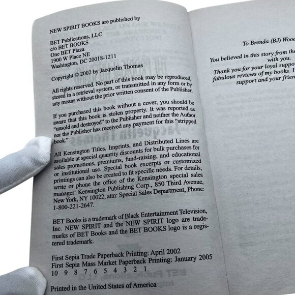 The Prodigal Husband By Jacquelin Thomas 2002‎ Paperback Inspirational Novel - Picture 4 of 12